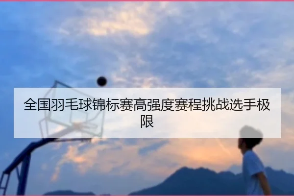 全国羽毛球锦标赛高强度赛程挑战选手极限